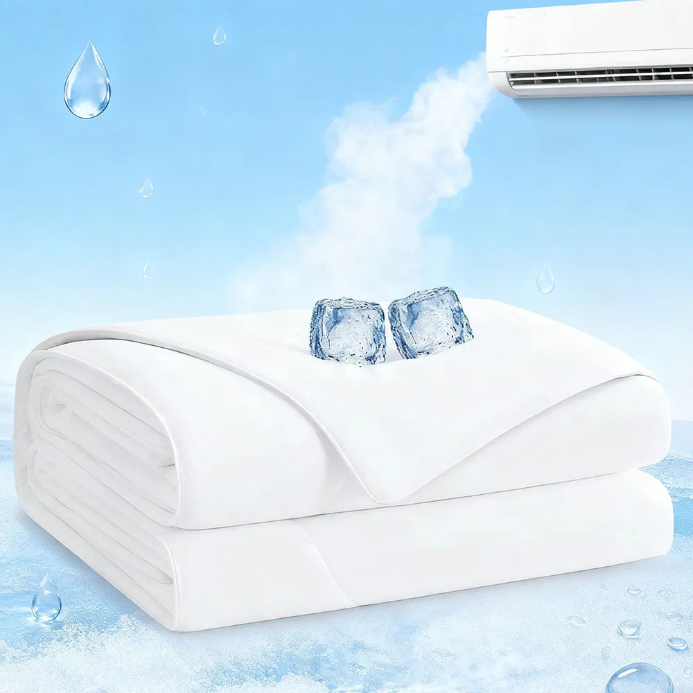 Hypoallergenic Soft Cool Feeling Summer Lightweight Breathable Cotton Cooling Quilt