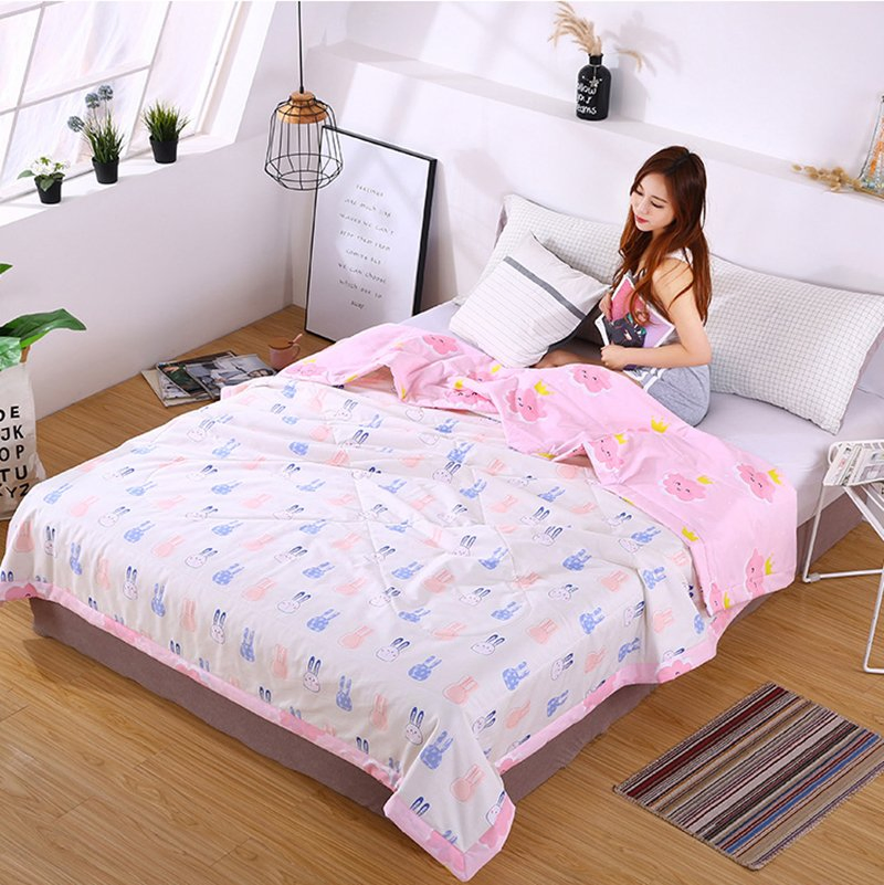 100% Cotton Washable Soft Thin Fashion Bed Summer Quilt