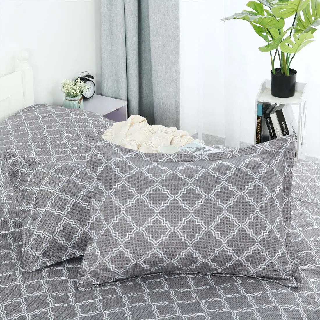 Soft Brushed Peach Skin Fabric Printed Designs Home Textile Bedsheet Set