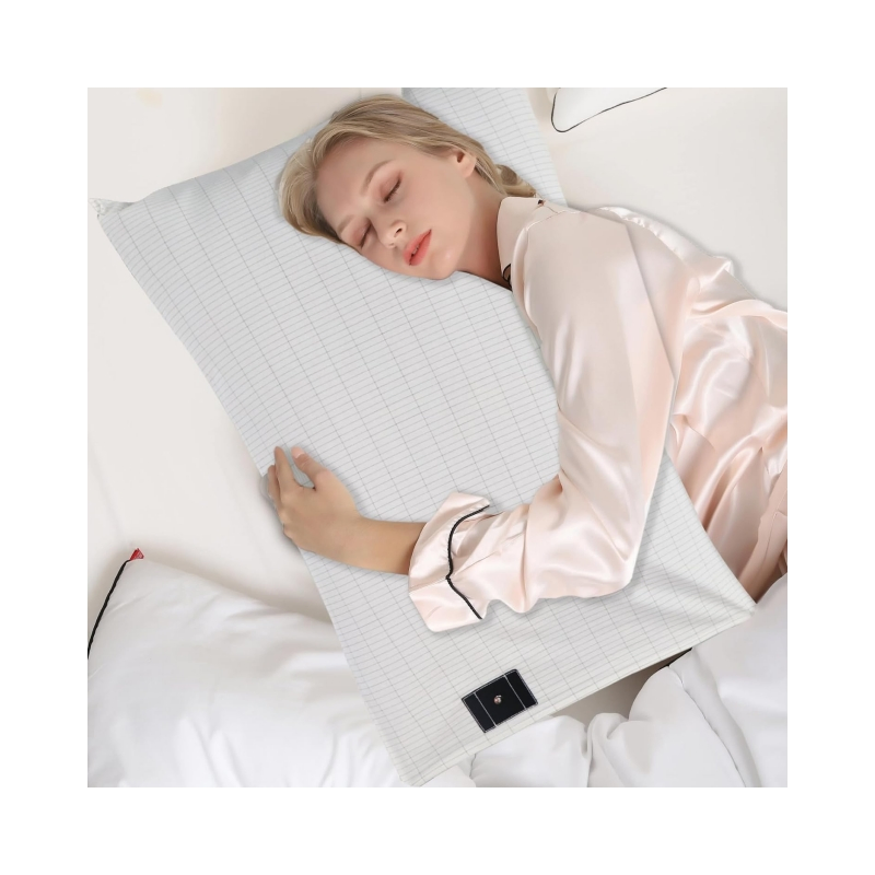 Soft Organic Cotton Conductive Silver Fiber Grounding Pillowcase Infused Anti-Microbial Pillowcase