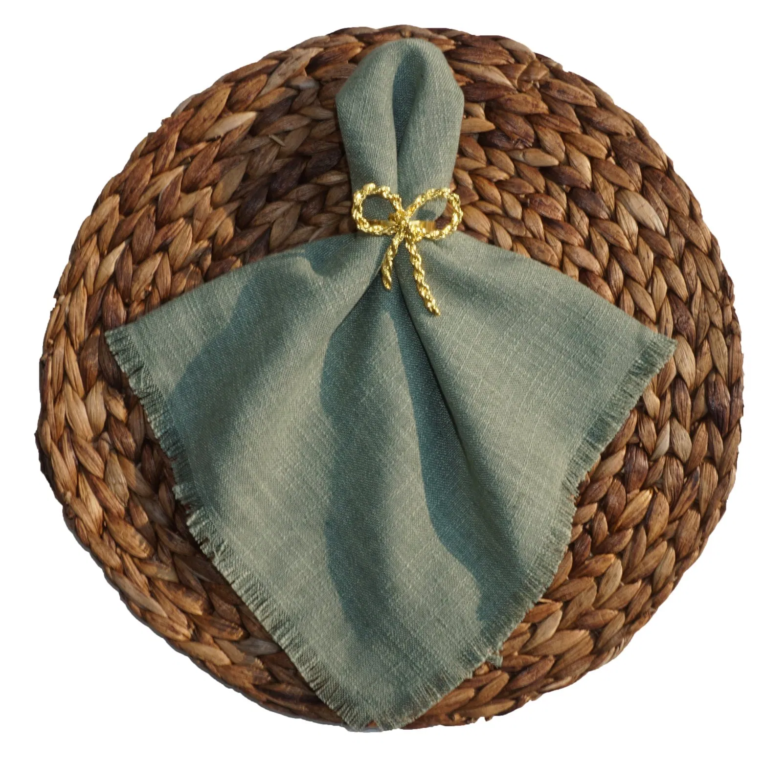 Cactus Color Linen Fringe Napkins with Tassel Party Cloth Dinner Cocktail Wedding Hotel Table Linen