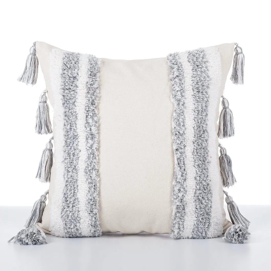 2026 Nordic Style Room Cushion Cover Bohemian Geometric Tufted Embroidery Cushion Cover