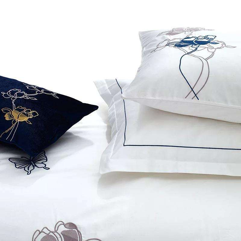 Luxury 5 Star Hotel Embroidered Bed Linen Bedding Duvet Cover Sets