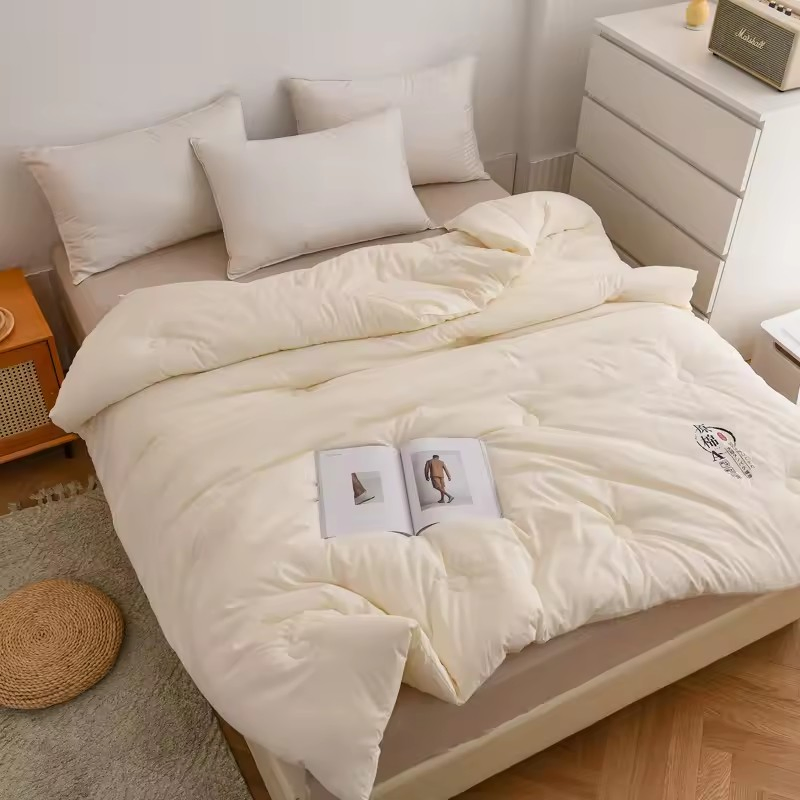 Plain Summer Quilt Micro Fibre Quilted Bedspread Hotel Duvett Polyester Down Duvet