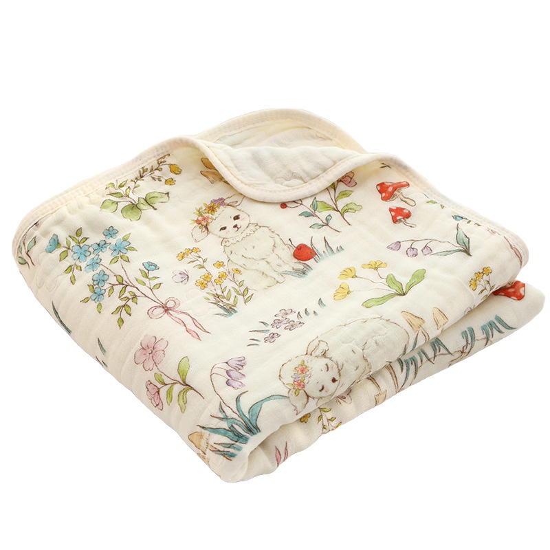 Organic Cotton Bamboo Muslin Swaddle Blanket