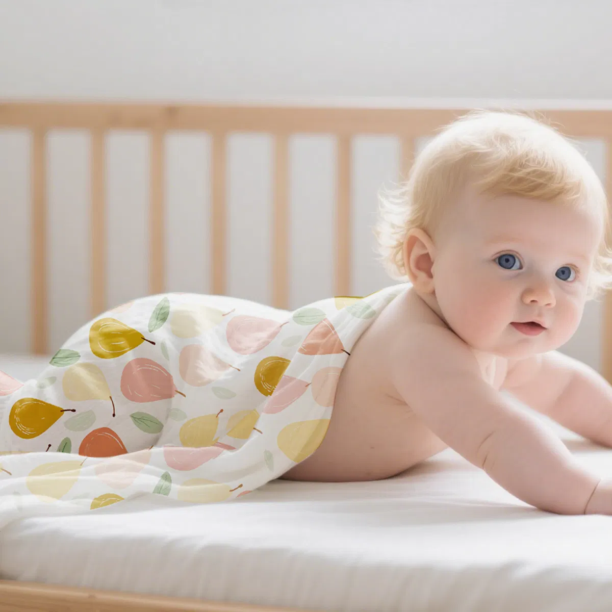 100%Cotton Digital Printed Organic Muslin Quilt Super Soft Knitted Receiving Blanket