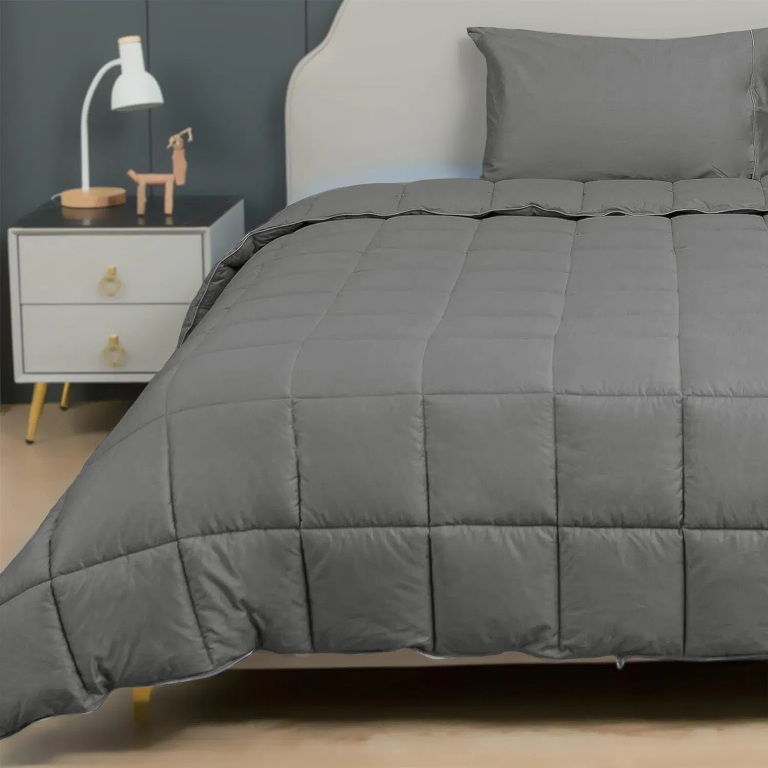 Breathable Down Alternative Comforter 100% Cotton Shell King Summer Duvet Insert