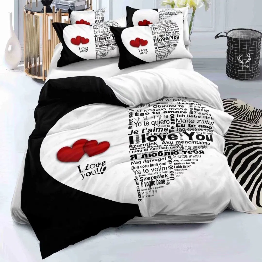 100% Romantic MID-East Style Printed Duvet Cover with Pillowcases, King/Queen/Twin Sizes