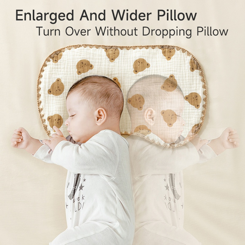 Exquisite Organic Cotton Baby Sleeping Pillow Infant Kid's Soft Breathable Pillow Baby Sweat Absorbent Sleeping Pillow