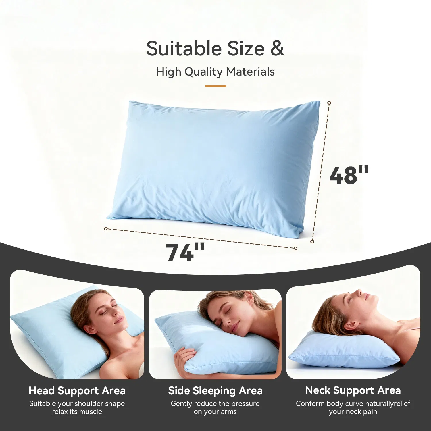 Sheet Story Bamboo Pillow Cases 2 Pack - 50X75cm Size-Hypoallergenic, Soft and Breathable