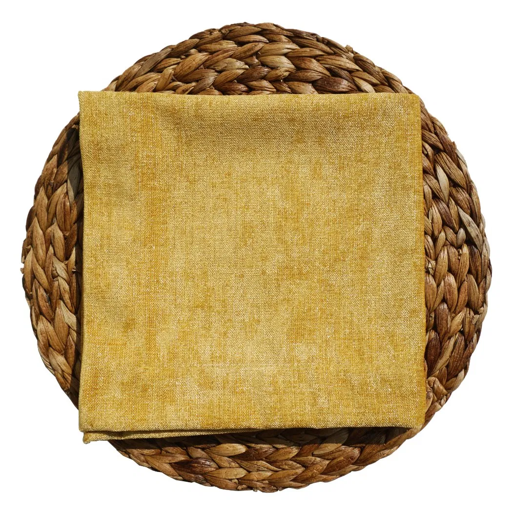 Silver Metallic Yellow Fabric for Table Linens and Napkins