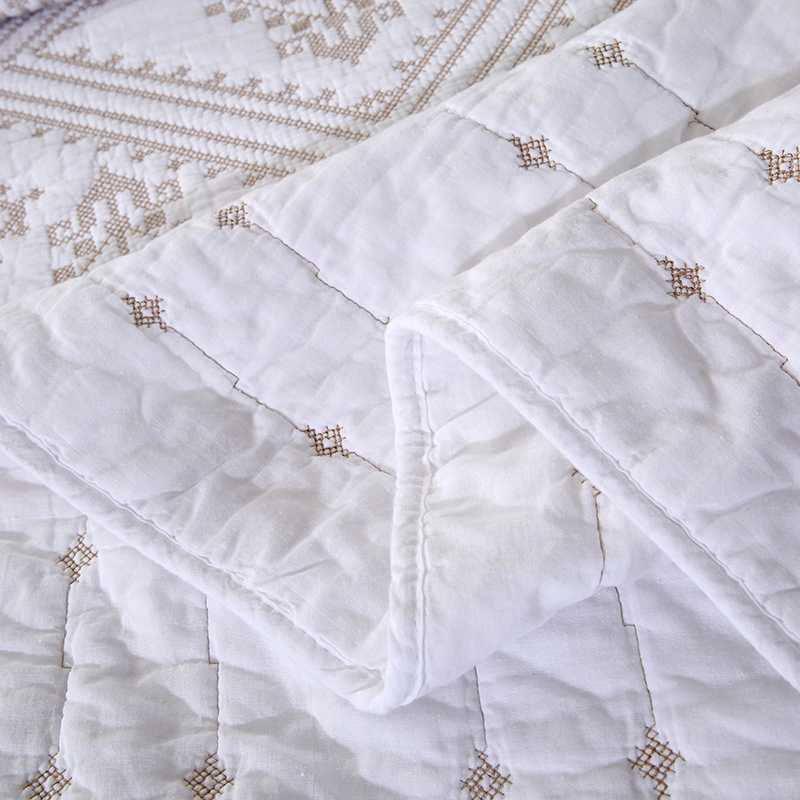 All Season Home Bedding Wholesale Soft Breathable Cotton Filled Thin Stitch Duvet Insert Quilt