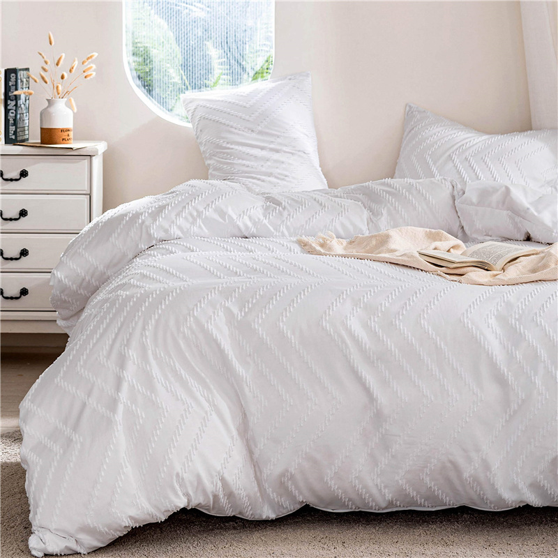 Hotel Bedding 100% Breathable Cotton Casing White Fabric Quilted Double Stitch Duvet Insert Quilts