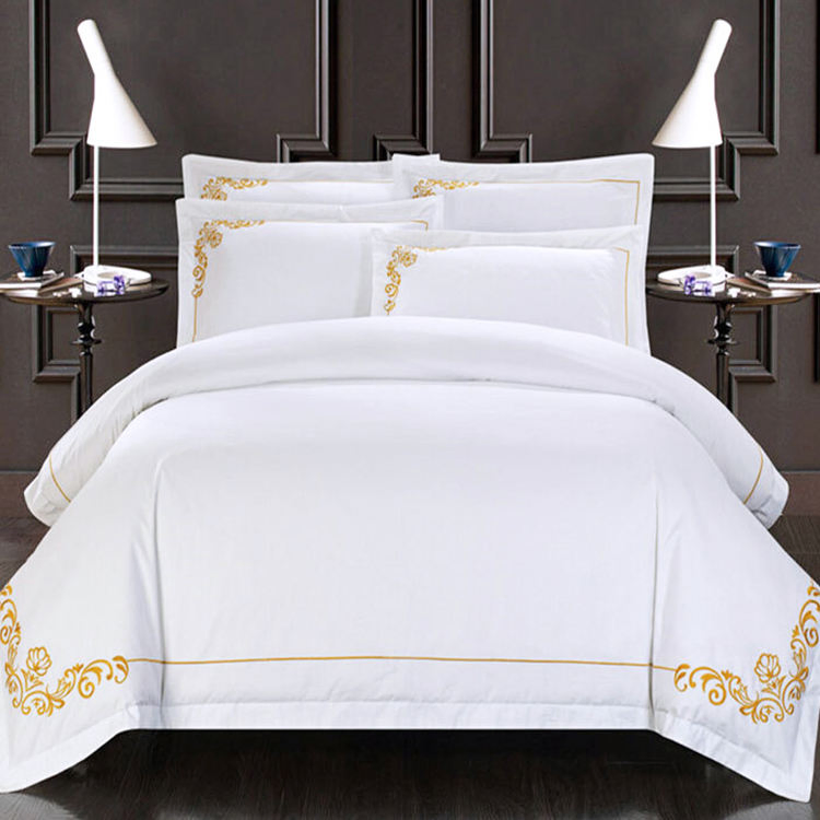 Wholesale Luxury 5 Star Hotel Bedding Embroidered Duvet Cover Set Bed Linen