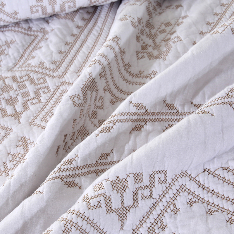 All Season Home Bedding Wholesale Soft Breathable Cotton Filled Thin Stitch Duvet Insert Quilt