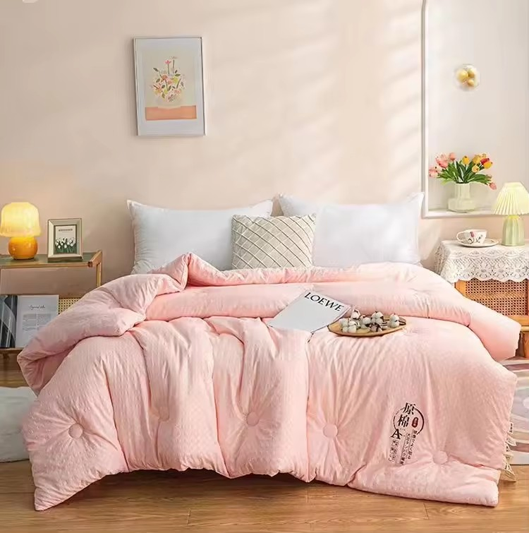 Plain Summer Quilt Micro Fibre Quilted Bedspread Hotel Duvett Polyester Down Duvet