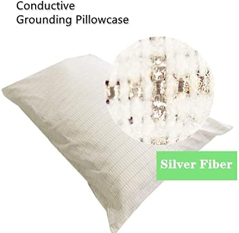 Soft Organic Cotton Conductive Silver Fiber Grounding Pillowcase Infused Anti-Microbial Pillowcase