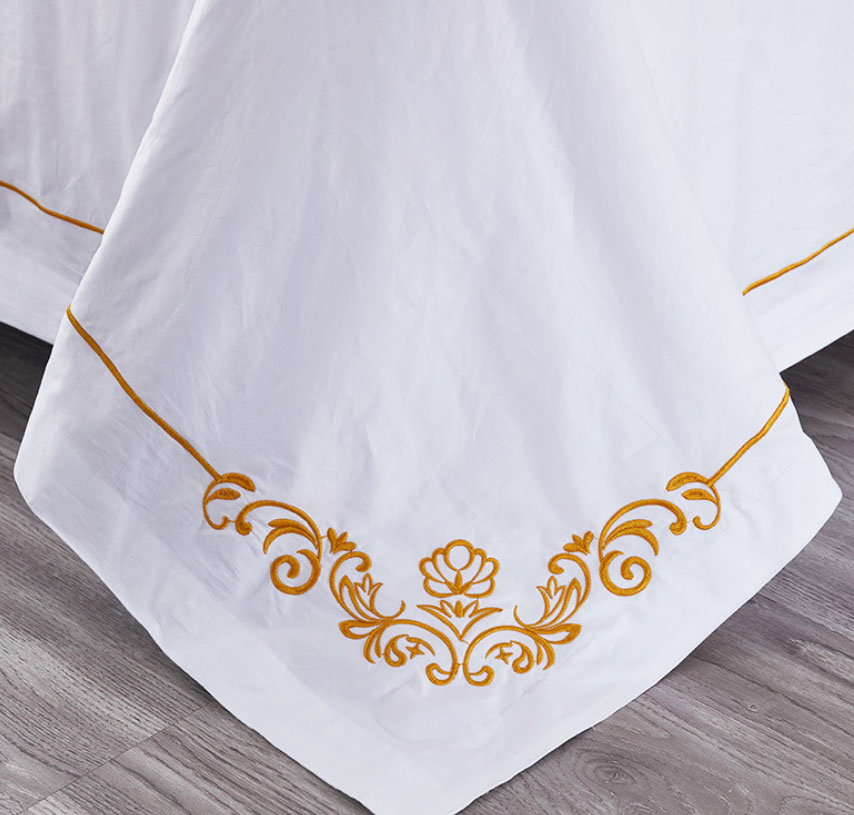 Wholesale Luxury 5 Star Hotel Bedding Embroidered Duvet Cover Set Bed Linen