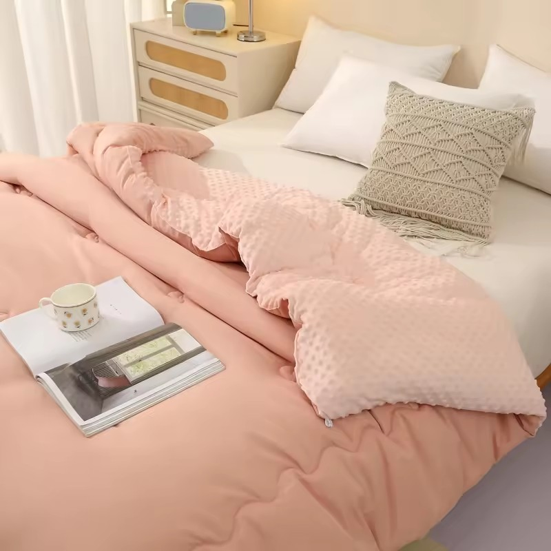 Organic Waxed Cotton Linen Soy Fiber Cool Air Conditioning Embroidered Solid Bamboo Cotton Summer Cool Summer Quilt