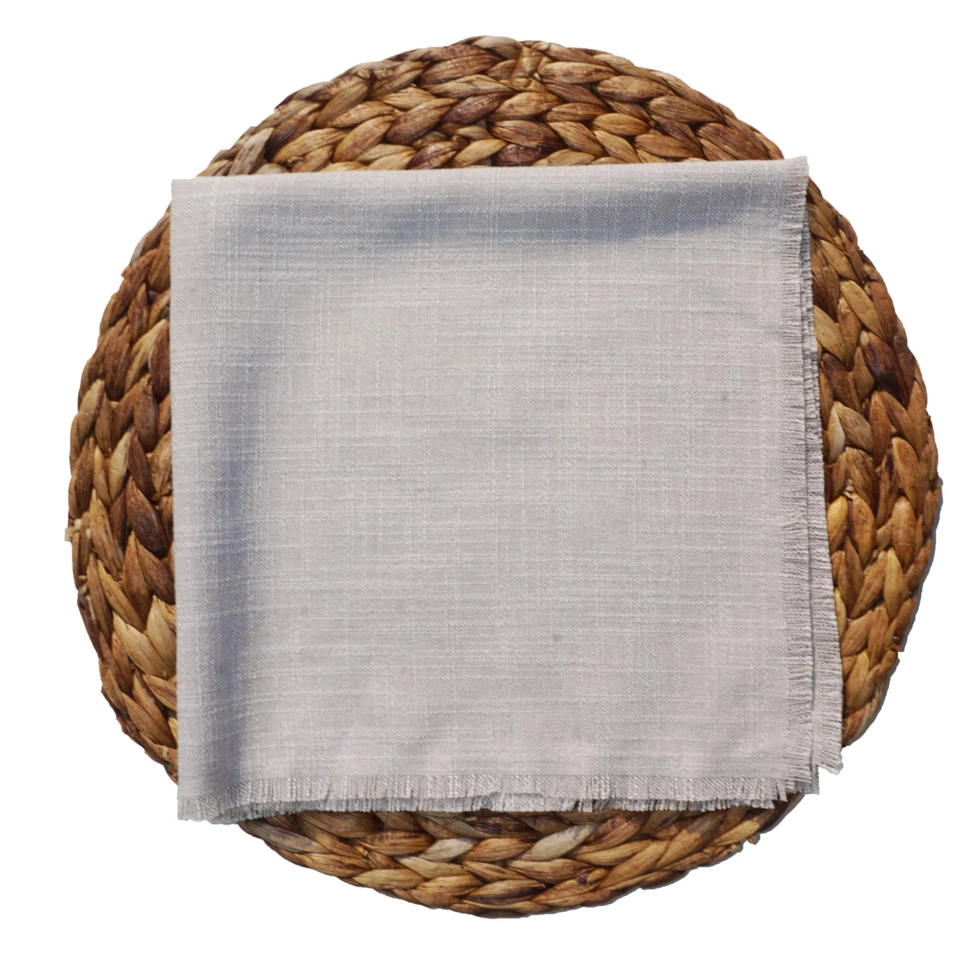 Wholesale Popular Cloud Color Linen Fringe Napkins with Tassel Party Cloth Dinner Cocktail Wedding Hotel Table Linen