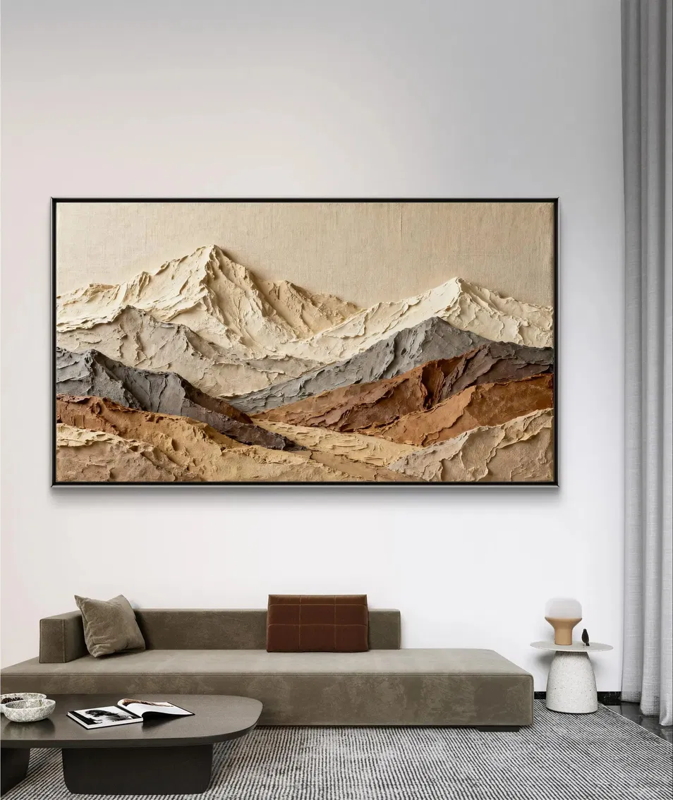 3D Textured Mountain Art Detail 2