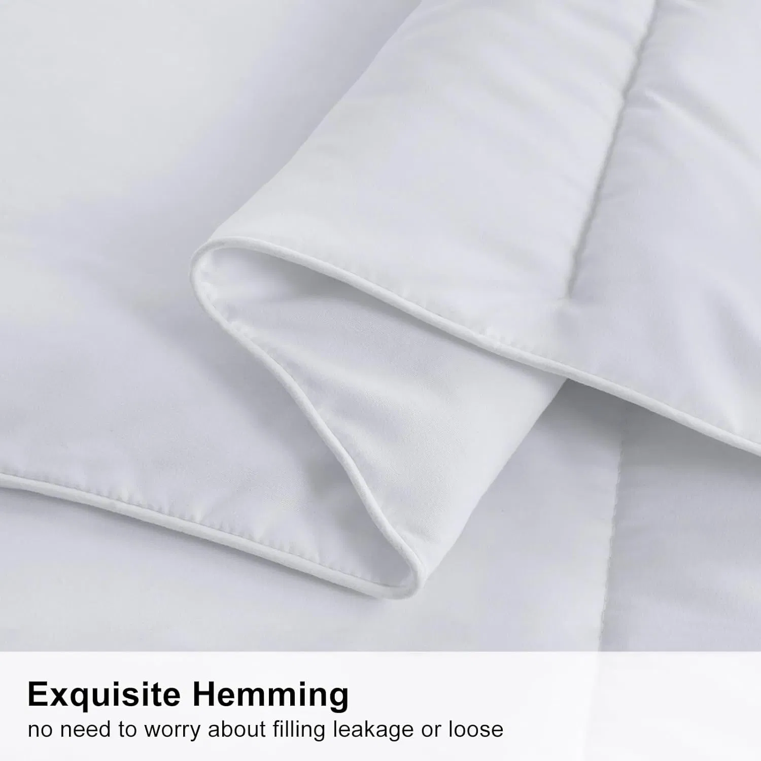 Summer Cooling Down Alternative Fluffy Comforter Quilt with 8 Corner Tabs