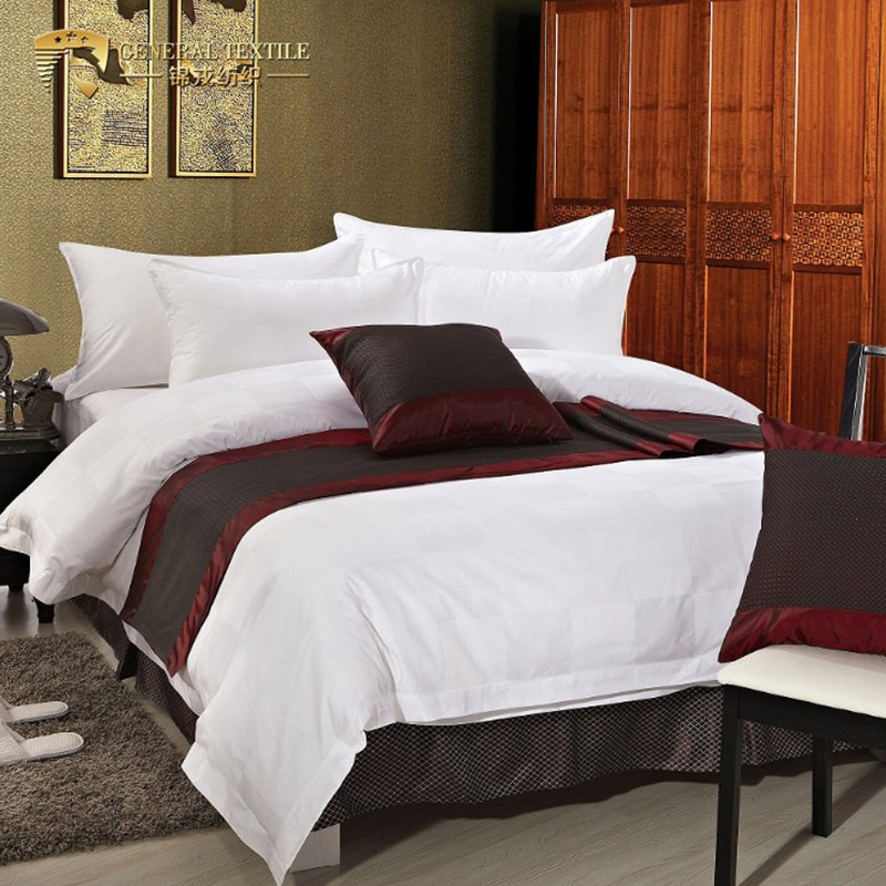 Embroidered Hotel Bedroom Bed Cover Bedding Set Hotel Linen