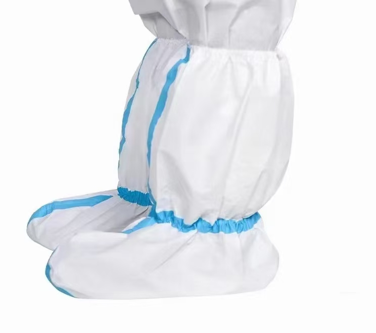 Machine Heat Seal Style Disposable Medical Boot Cover with Sf Microporous Material