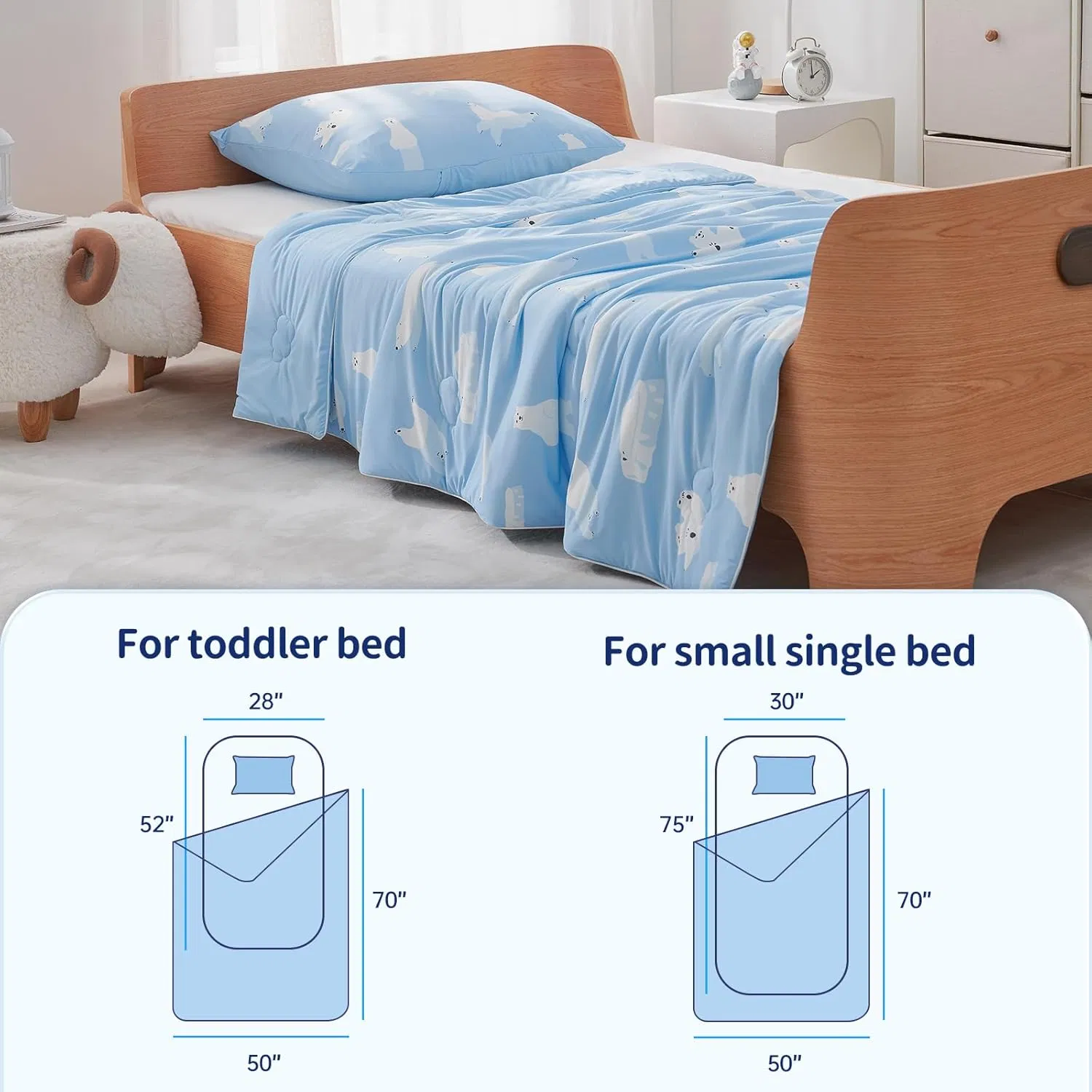 Kids' Reversible Cooling Comforter with Fun Cartoon Designs