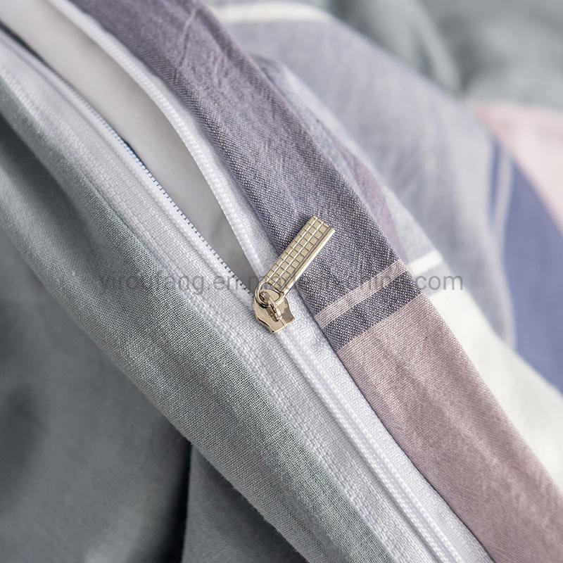 Made in China Home Decoration 4 PCS Queen Bed Hot Selling Cotton Fabric Bed Sheet Set Color Plaid