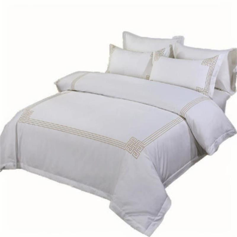100% Cotton Sateen Embroidered Hotel Bedding Set