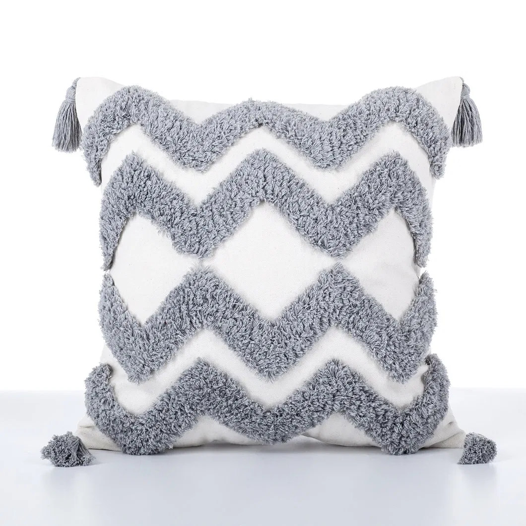2026 Nordic Style Room Cushion Cover Bohemian Geometric Tufted Embroidery Cushion Cover