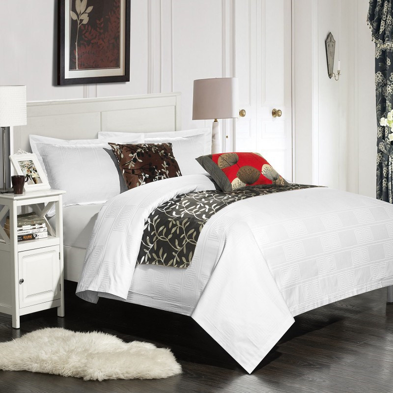 Hotel Linen Bedding Set Embroidery Luxury Embroidery Bed Sheet