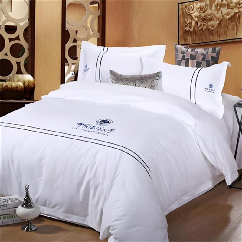 100% Cotton Satin Sateen Embroidered 5 Star Hotel Luxury Bedding Set Home Hotel Textile