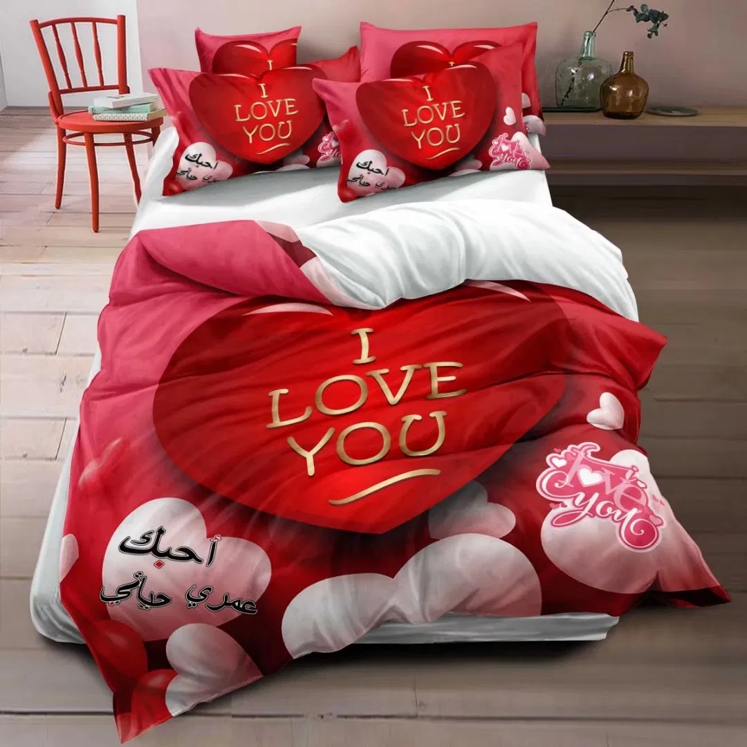 100% Romantic MID-East Style Printed Duvet Cover with Pillowcases, King/Queen/Twin Sizes
