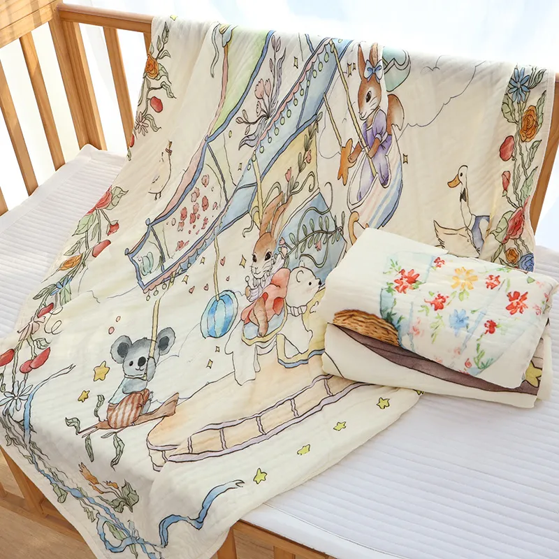 Muslin Swaddle Blanket Display 2