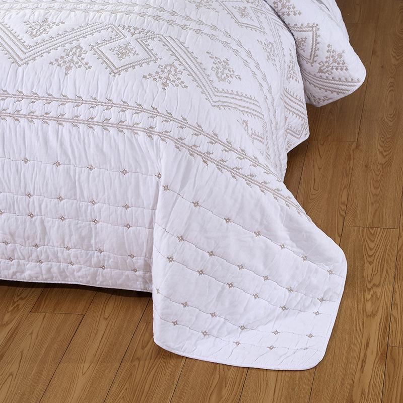 All Season Home Bedding Wholesale Soft Breathable Cotton Filled Thin Stitch Duvet Insert Quilt