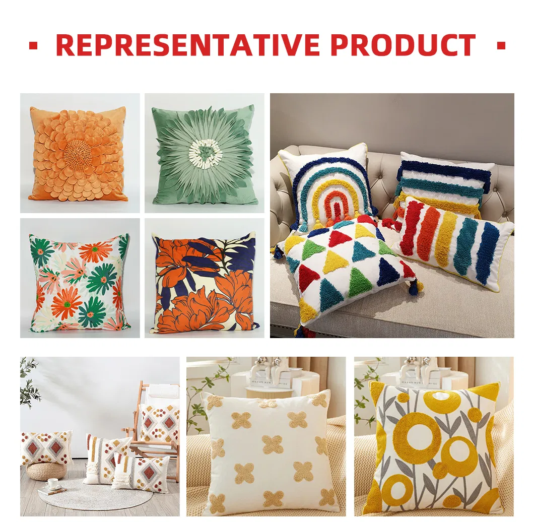 Scandinavian Bohemian Style Pillow New Beige Tufted Geometric Sofa Pillow Covers Luxury Home Decorative Cushion Covers