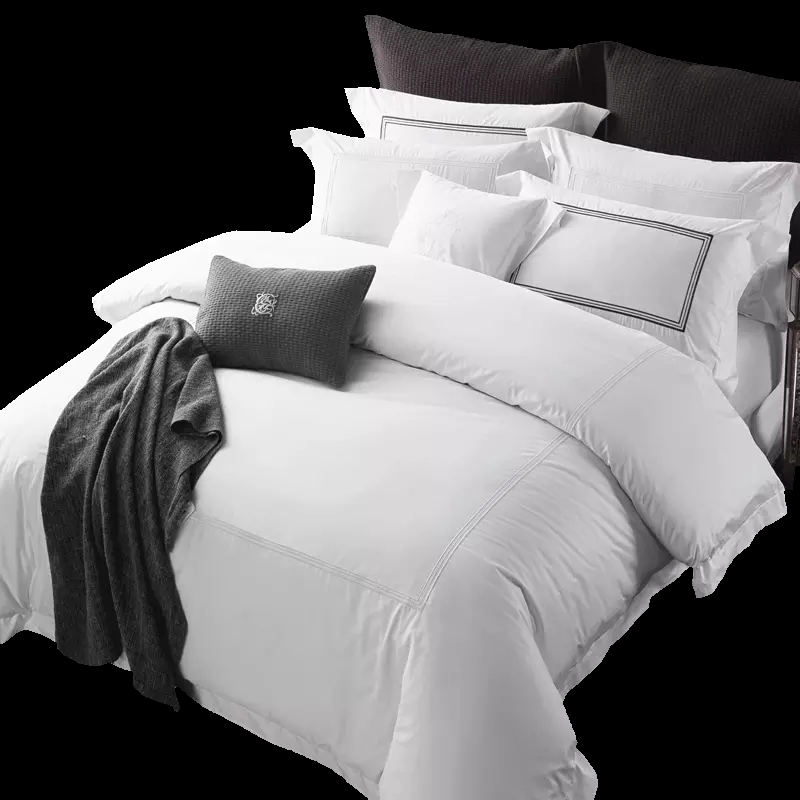 Luxury Wedding Bedding Set Queen Size Embroidered Cotton Bedding Set