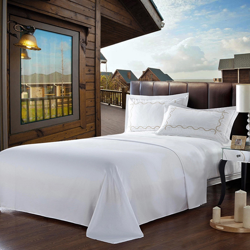 Luxury Wedding Bedding Set Queen Size Embroidered Cotton Bedding Set