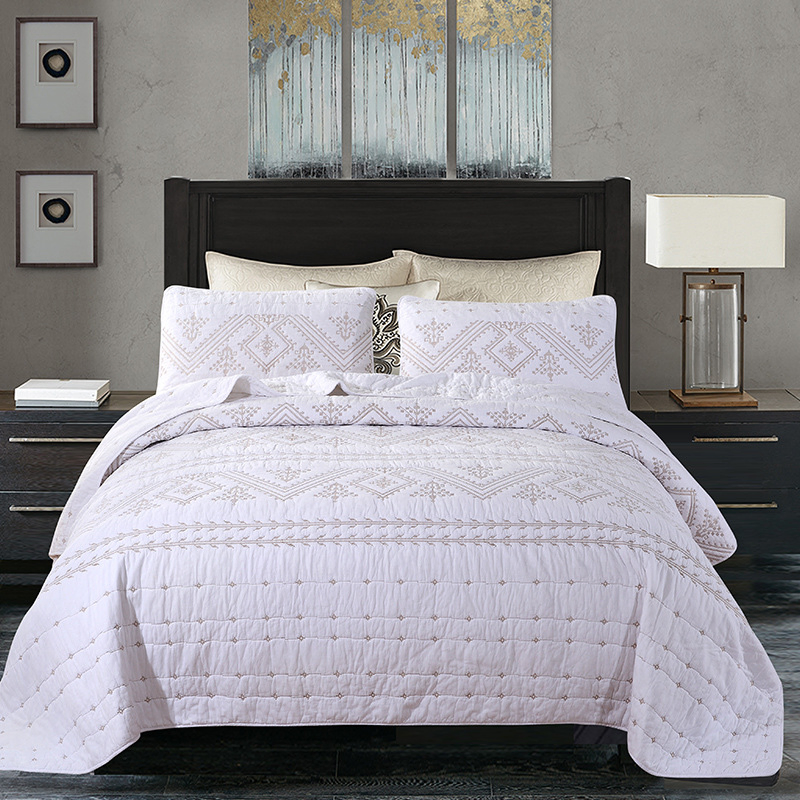 All Season Home Bedding Wholesale Soft Breathable Cotton Filled Thin Stitch Duvet Insert Quilt