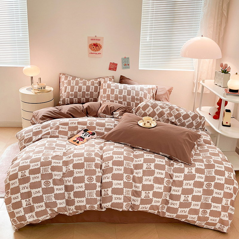 Flannel Bed Setpersonalized Quiltsfluffy Bed Coversfitted Sheet Twin