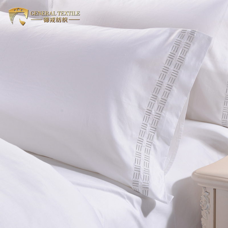 Embroidered Hotel Bedroom Bed Cover Bedding Set Hotel Linen