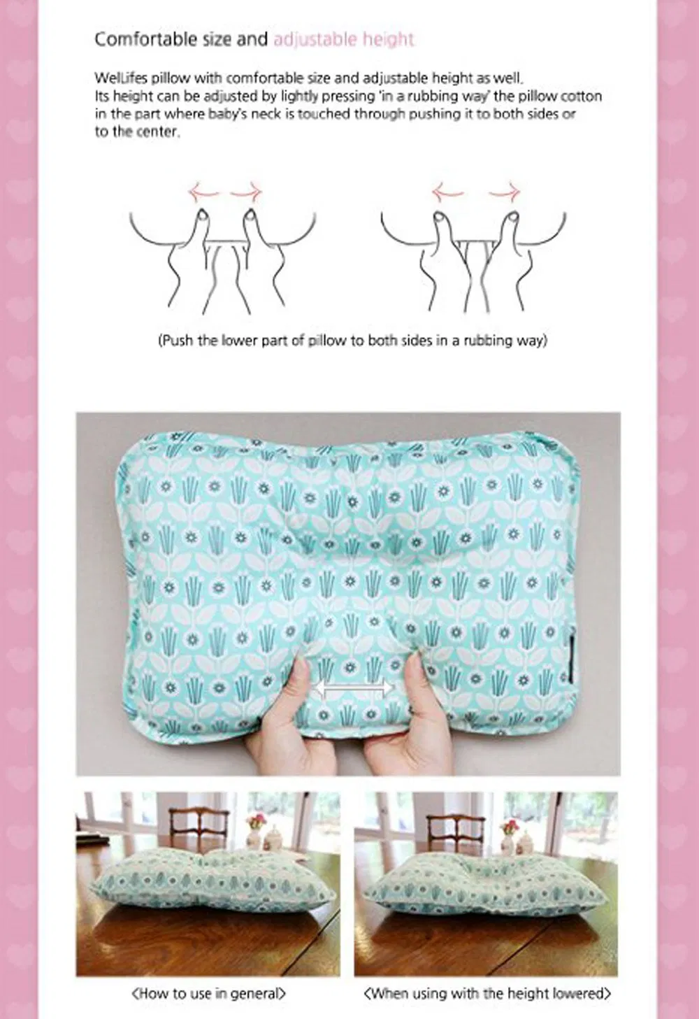 Comfortable Baby Pillow 3D Air Mesh Organic Cotton Infant Baby Head Pillow