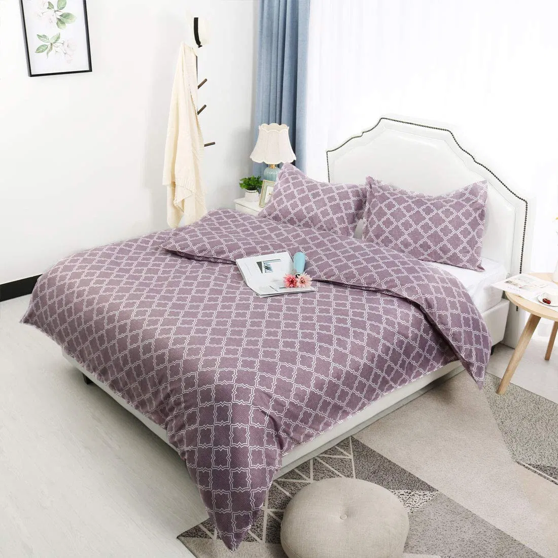 Yiwu Market Hot Selling Printed 4PCS Home Textile Duvet Cover Bedsheet Bedding Set