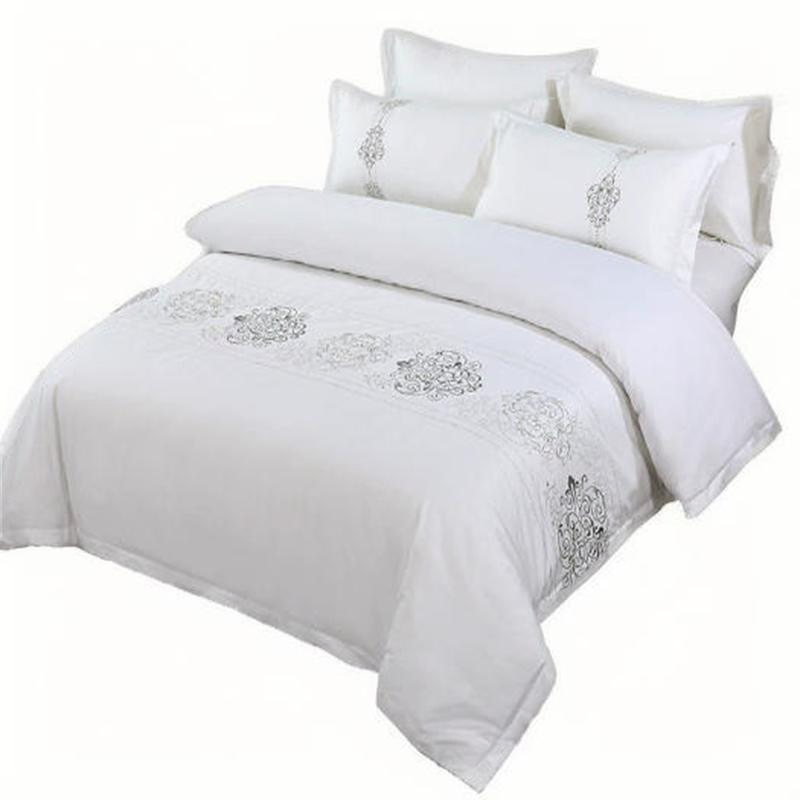 100% Cotton Sateen Embroidered Hotel Bedding Set