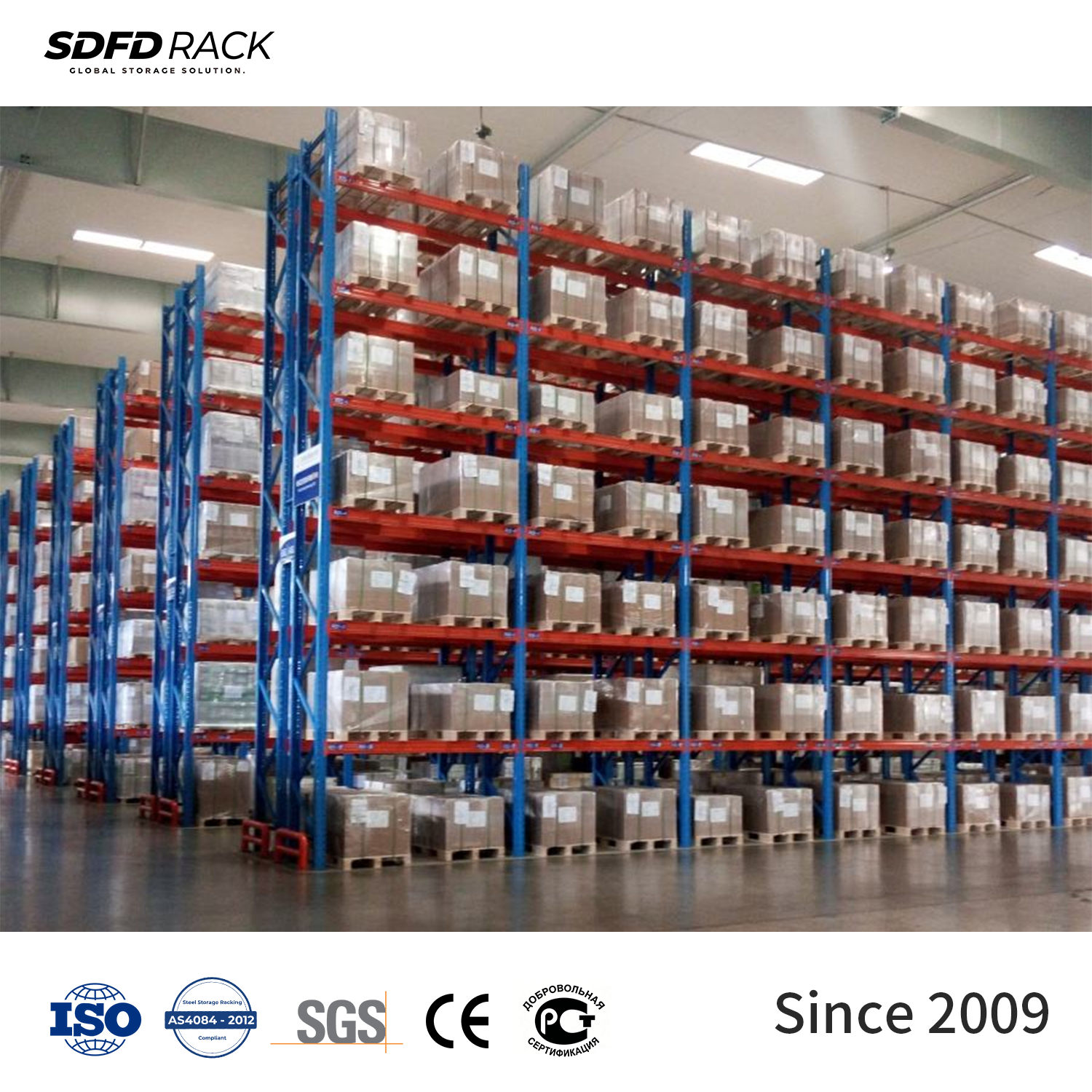 Heavy Duty Selective Pallet Rack Convencional Industrial Warehouse 1000-3000kg Load Capacity Cold Room Pallet Racking System