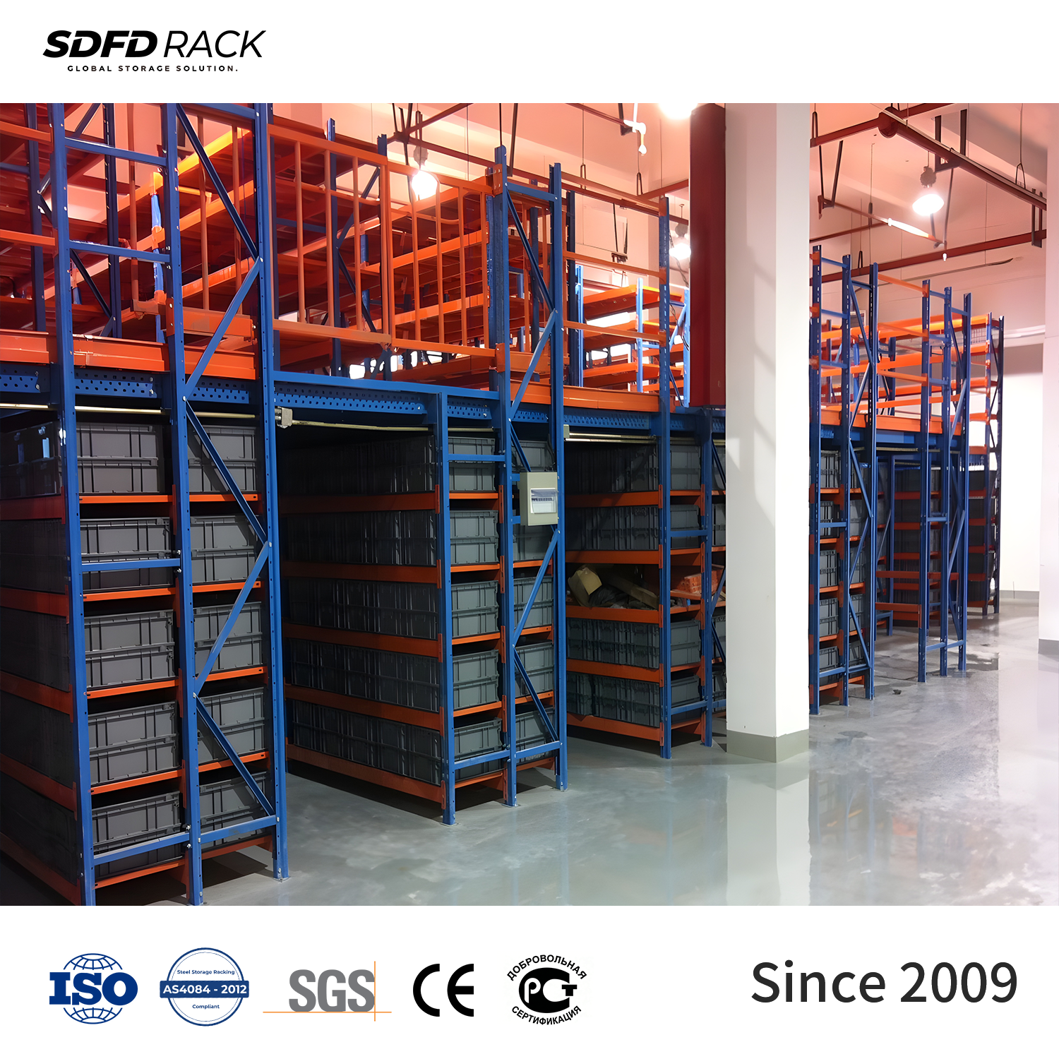 Mezzanine Floor Racking System for Warehouse Storage Heavy Duty Steel Structure Platform High Quality Customizable Multi-layer