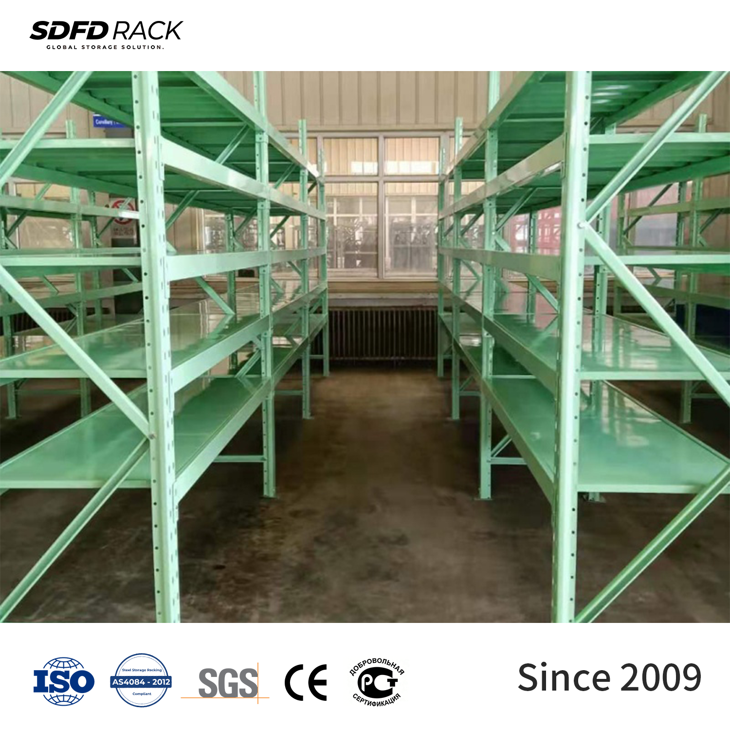 Customized Metal Medium Duty Rack for  Warehouse CE-Certification Steel Longspan Racks Durable Industrial Shelving