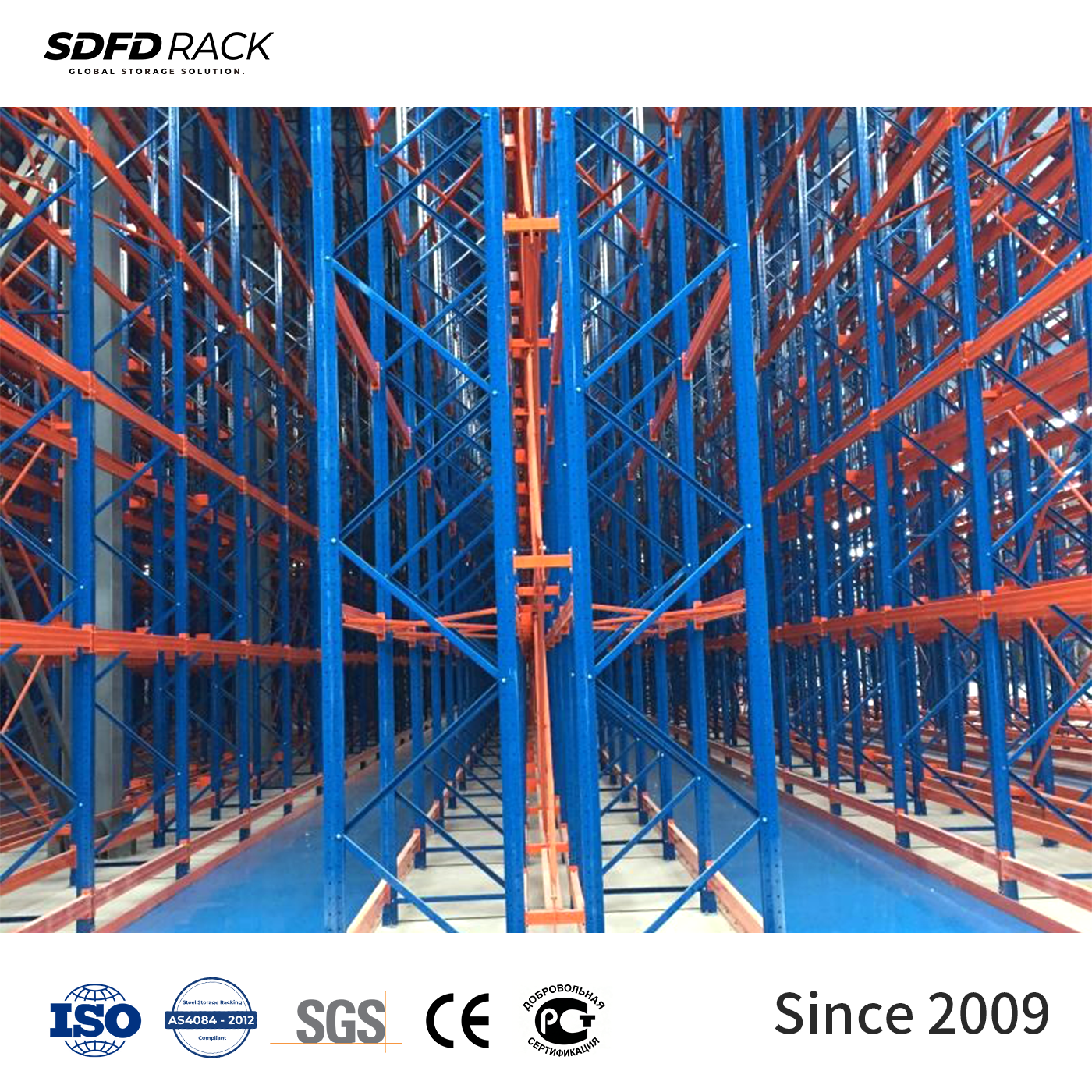 Durable Stable 5 Layer Narrow Aisle Warehouse Storage Rack Heavy Duty Selective Bolted Assemble Industrial Steel VNA Pallet Rack